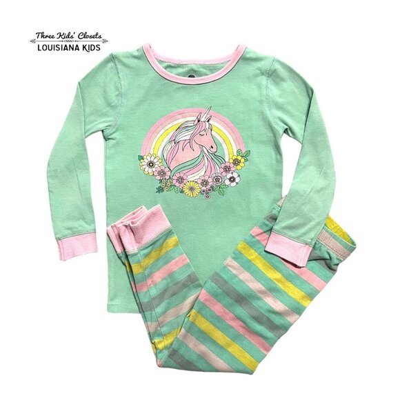 Cotton On Other - Cotton On Sz 3 Unicorn Rainbow Flowers Pajamas